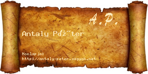 Antaly Péter névjegykártya